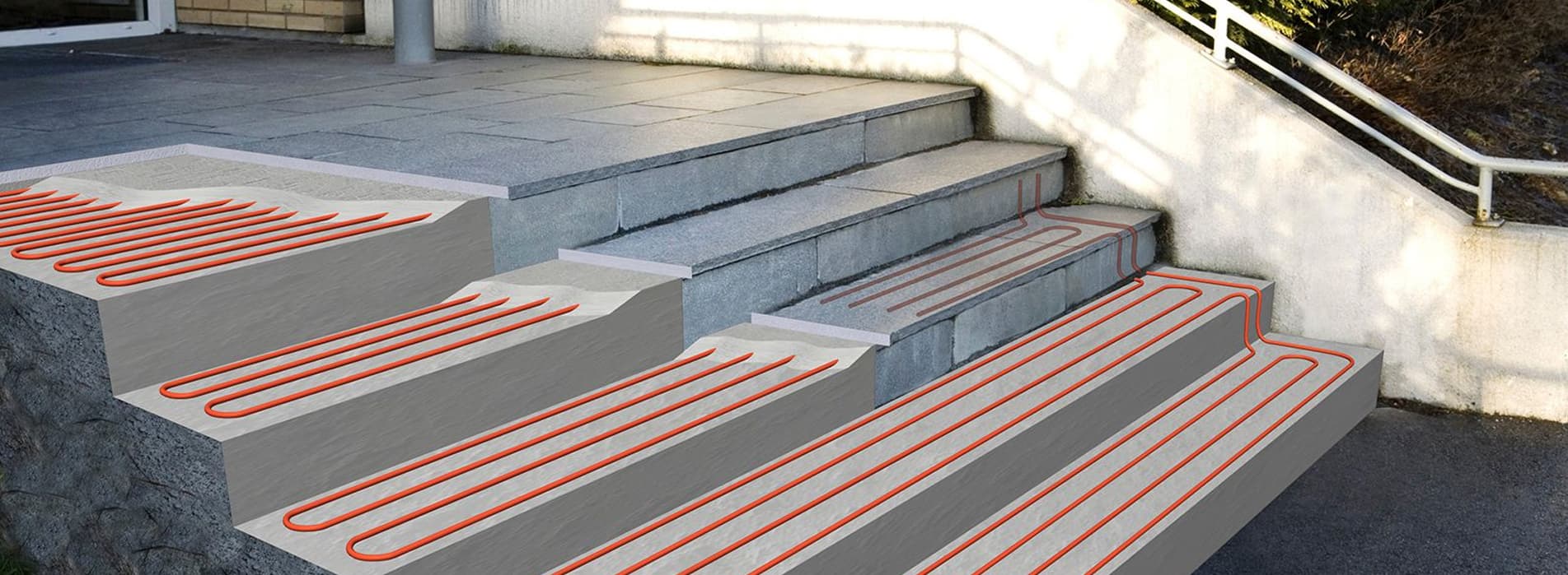 Câble et tapis chauffants pour faire fondre la neige